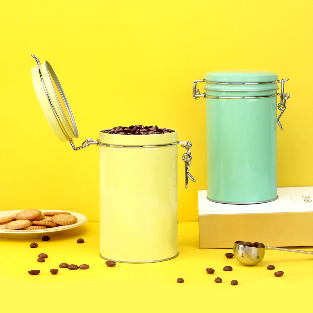 Clasp type tinplate tea can