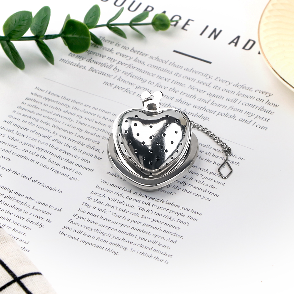 heart shape tea infuser with chain