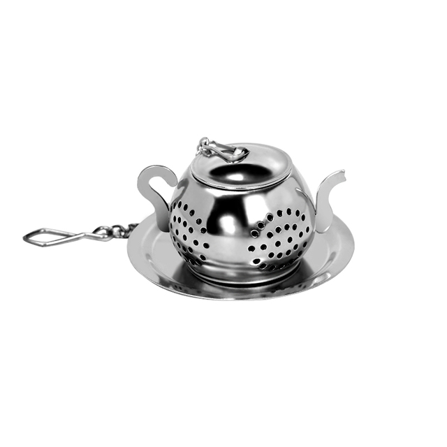 Teapot shape tea infuser with chain