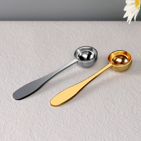 Gold stainless steel measuring spoon