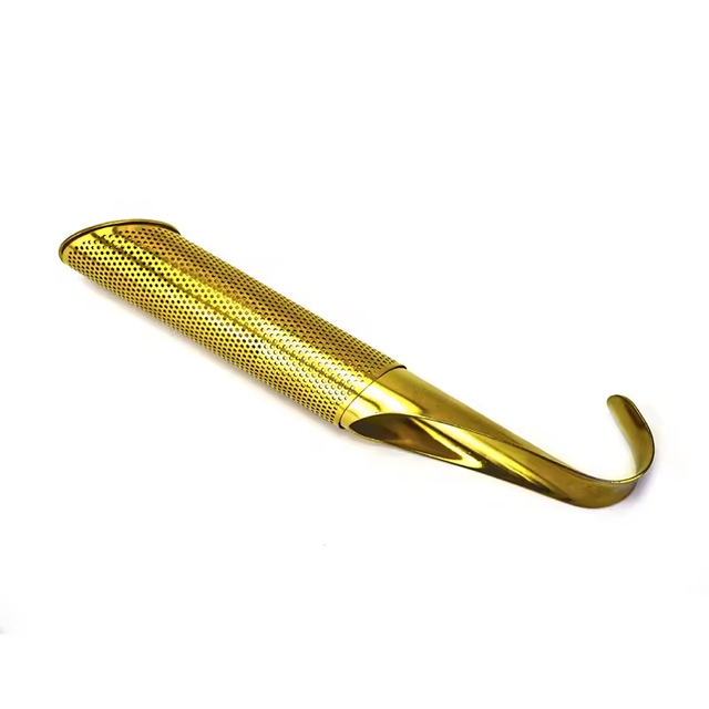Gold Tube Shape Tea Infuser