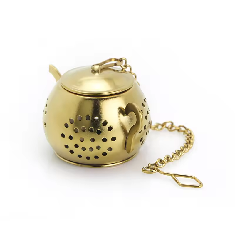 Teapot shape tea infuser with chain