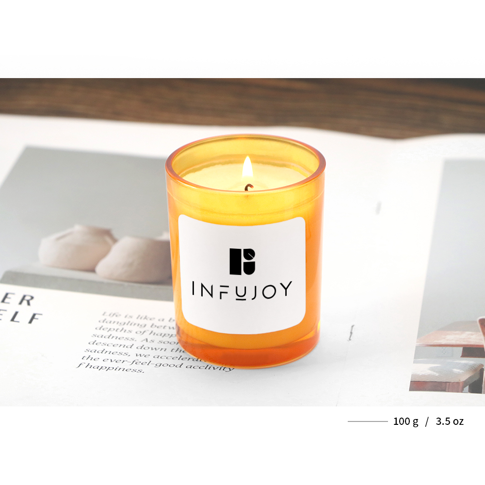 amber orange scented candle