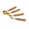 measuring spoon with wooden handle