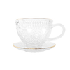 Sunflower relief glass cup