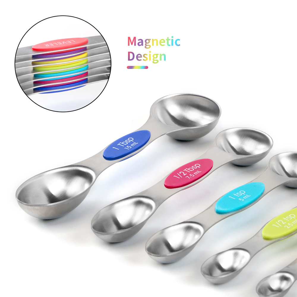 Magnetic 7-piece dial measuring spoon