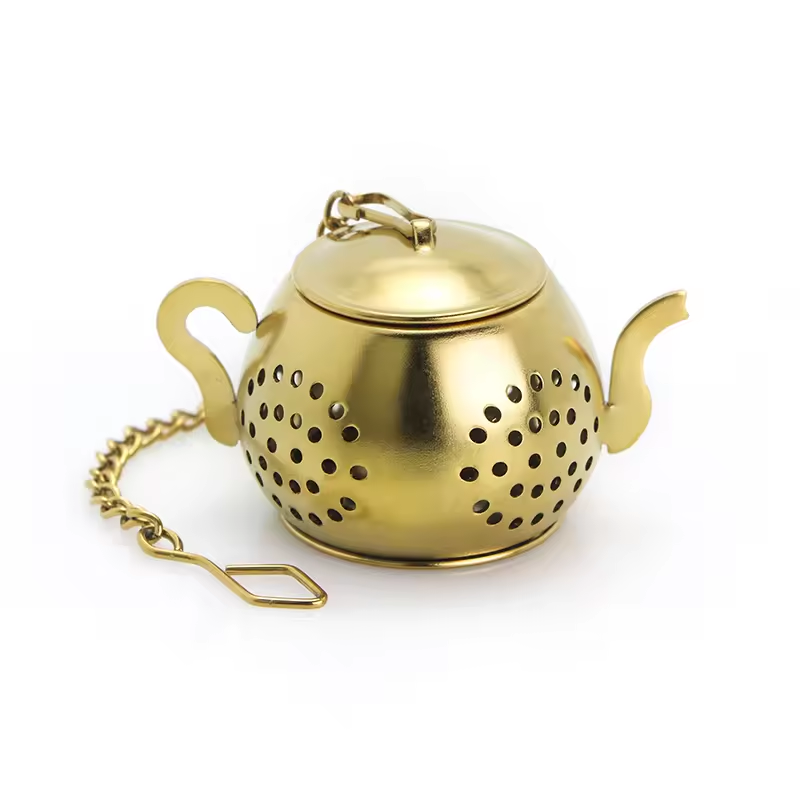 Teapot shape tea infuser with chain