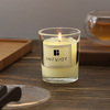 Simple scented candle in clear glass