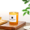 amber orange scented candle