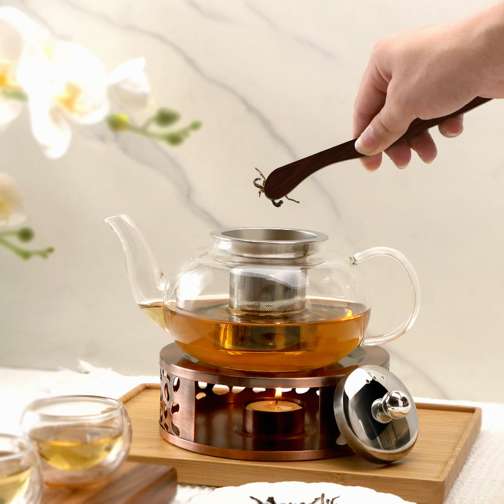 Flower Glass Teapot