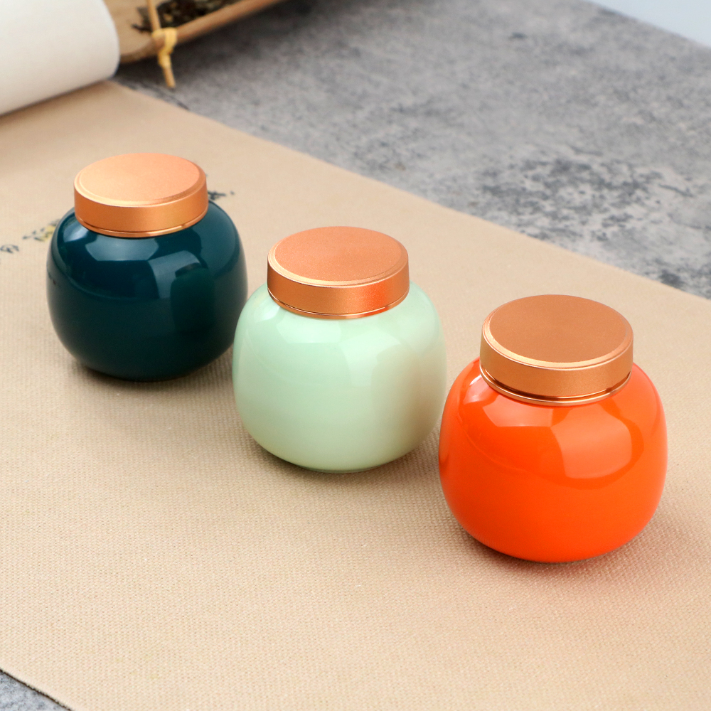 Ceramic tea jar