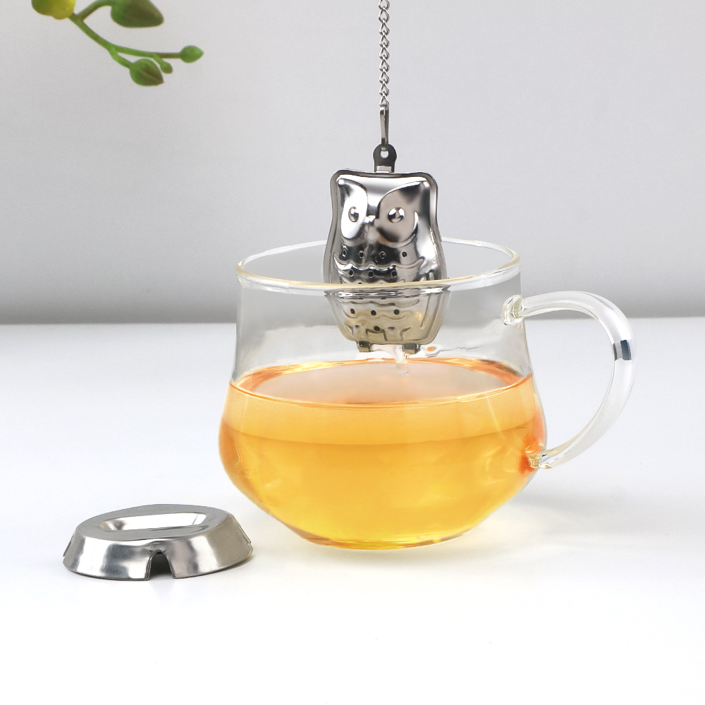 Owl shaped tea infuser with chain