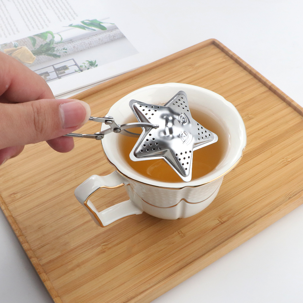 Smiley star tea filter with handle