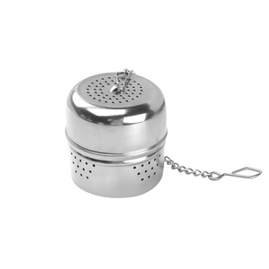 Cylindrical tea infuser with chain