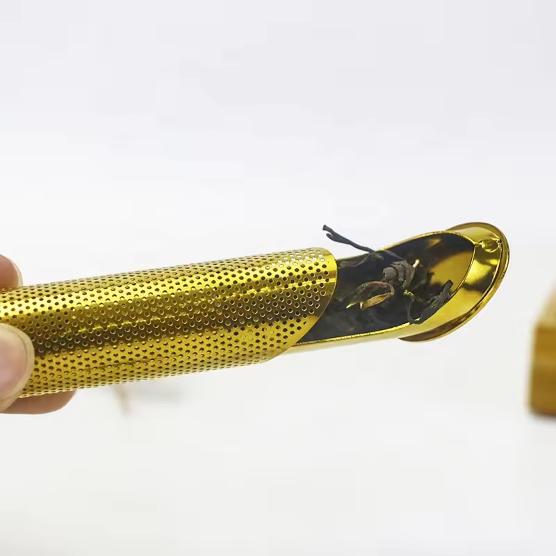 Gold Tube Shape Tea Infuser