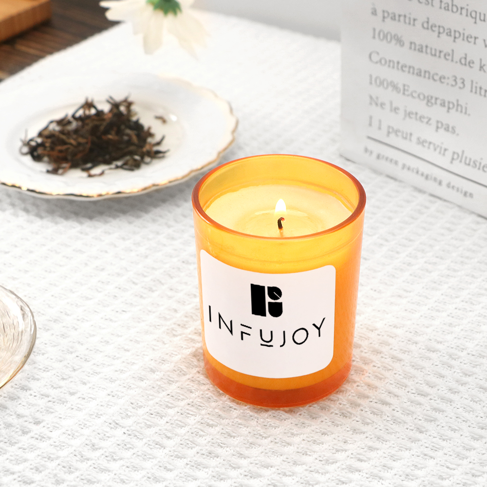 amber orange scented candle