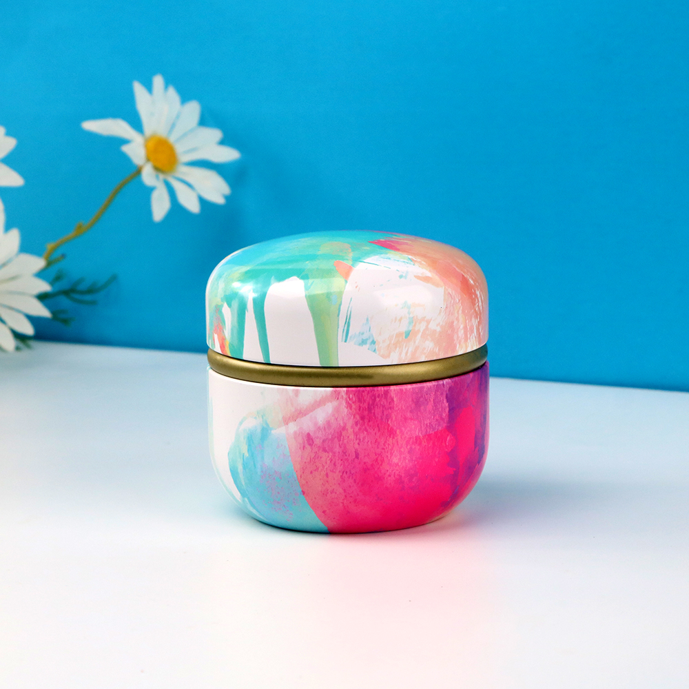 Sealed round tea canister