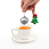 Tea strainer with Christmas pendant