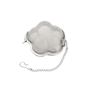 Mesh flower tea infuser with chain
