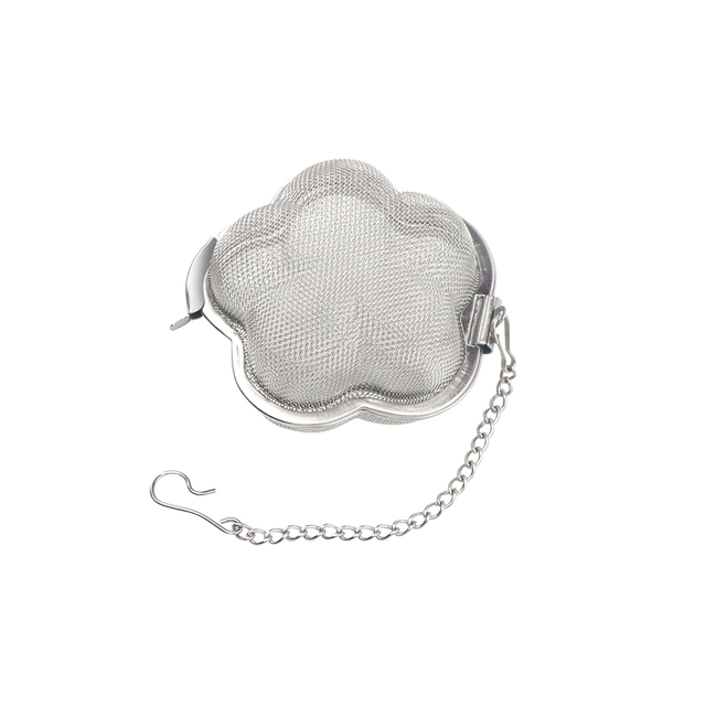 Mesh flower tea infuser with chain